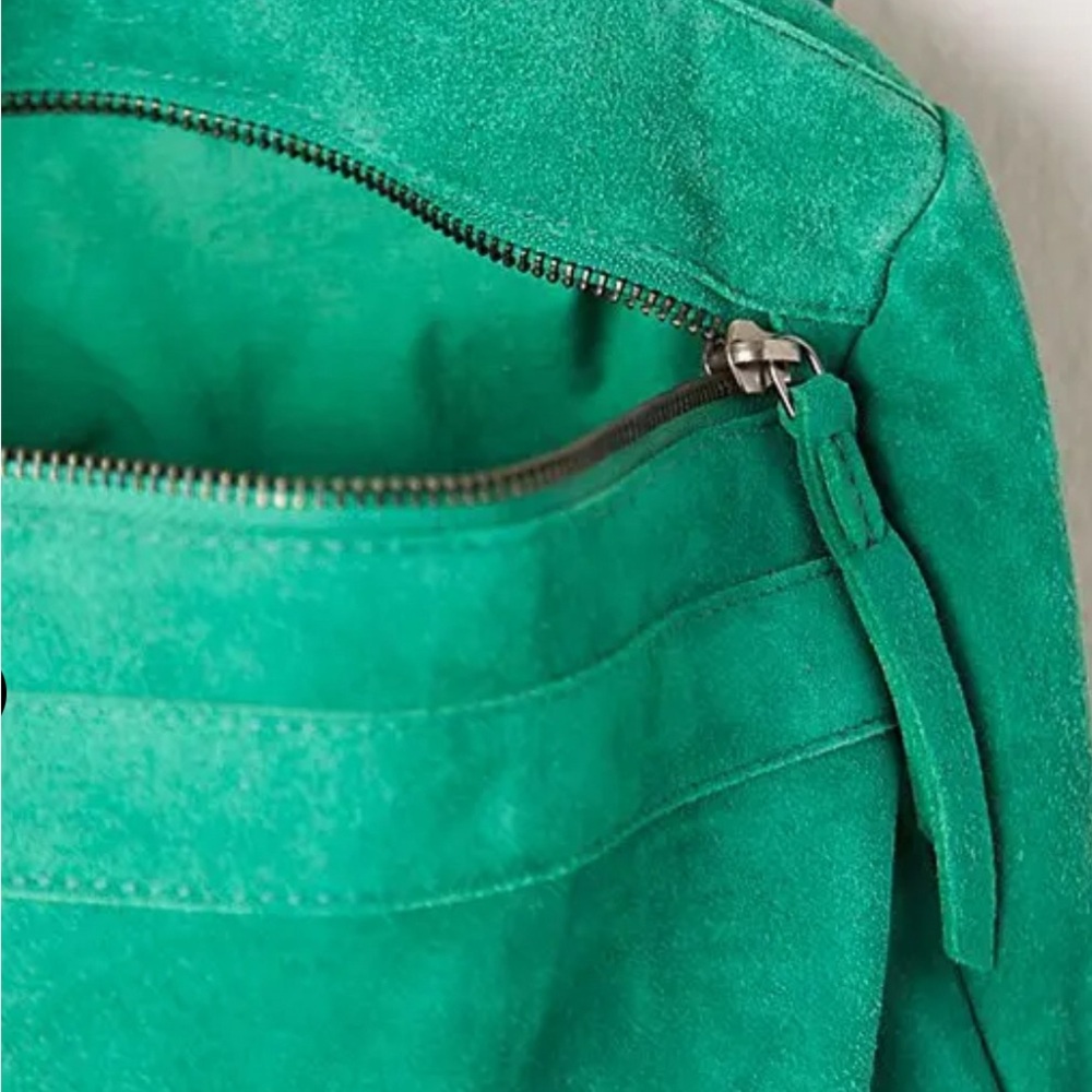 Gorgeous, Free People Suede Backpack in Emerald Lake❤️ NWOT - Picture 5 of 6